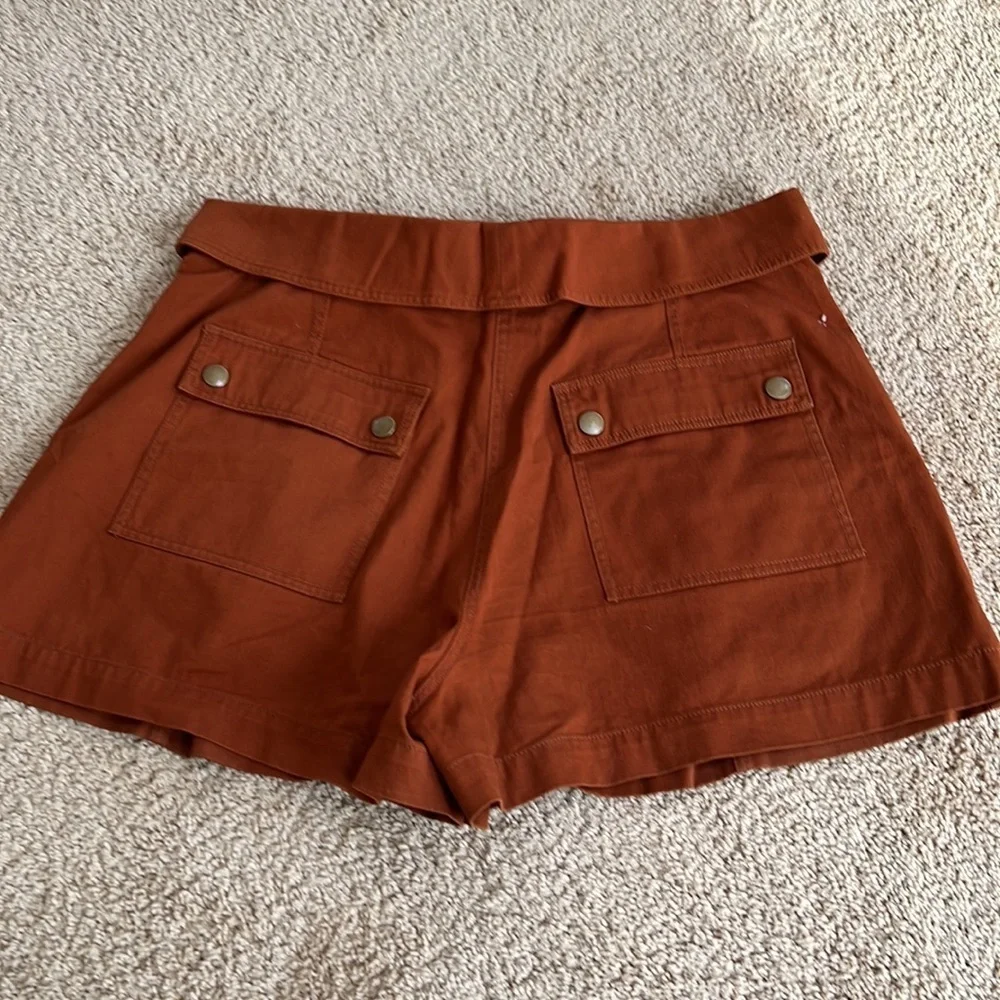 Ulla Johnson SZ 12, rust cotton shorts.